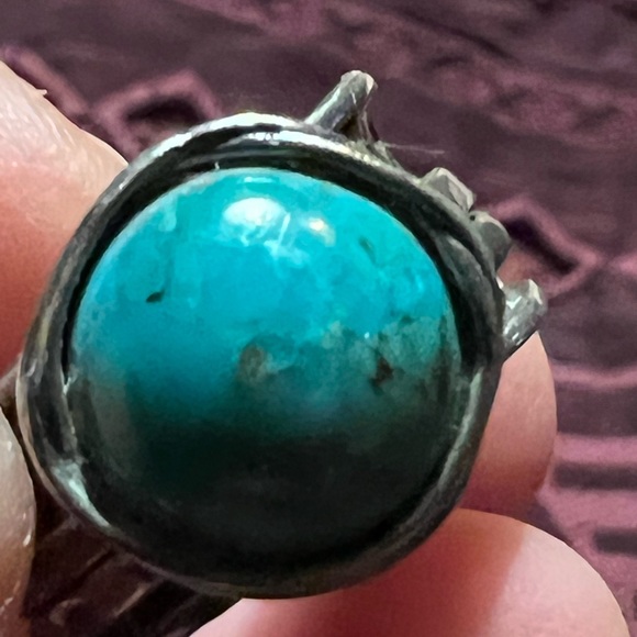 Israeli Sterling Spinner Broad Band Ring - Picture 7 of 9